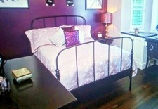 Letto, testiera in ferro