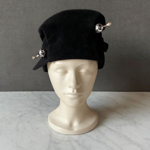 Cappello cloche lana nero