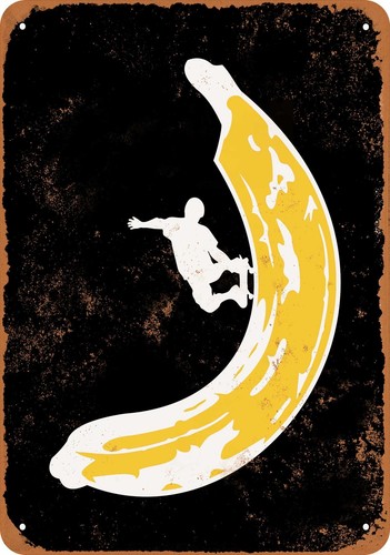 Insegna metallo banana - in,