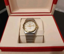 Omega Constellation Solid Gold Steel Automatic Watch Lady 