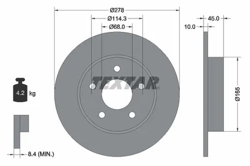 Disco freno pieno - 2x,
