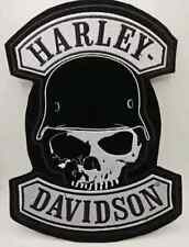 Harley Davidson Skull Extra Large Back Patch 100% Authentic Brsnd New Old Stock
