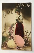CARTOLINA BUONA PASQUA - DONNA