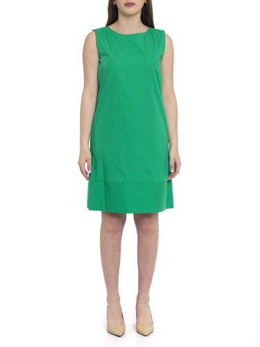 Abito cotone verde a - cotone,