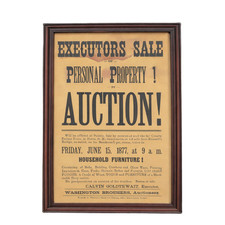 1877 Estate Auction Poster -