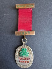 Medaglia massonica del 1959 - Loyal Circle of the Girls dello Yorkshire nominat.