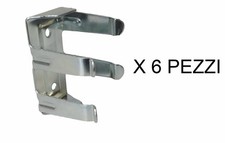 GANCIO GANCI FERRO ZINCATO PER ZOCCOLO PIEDINO MOBILE CUCINA MM. 55X35,5 PEZZI 6