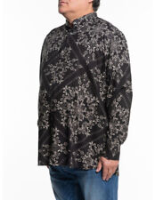 Taglie Forti Uomo Maxfort Camicia Ginestra Viscosa FantasiaManica Lunga