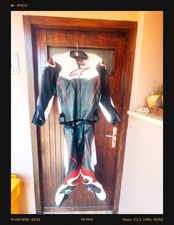 Tuta moto pelle divisibile 2 due pezzi giacca e pantalone separabili sdoppiabile