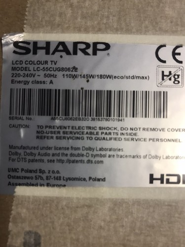 Alimentatore sharp - tv,