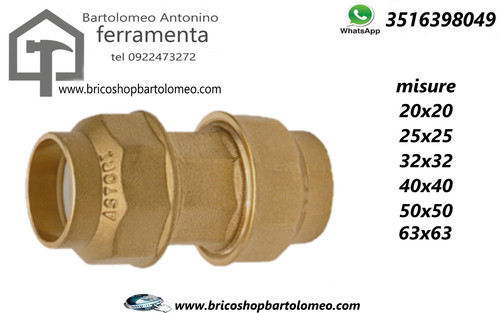 Manicotto ottone per tubo - ottone,