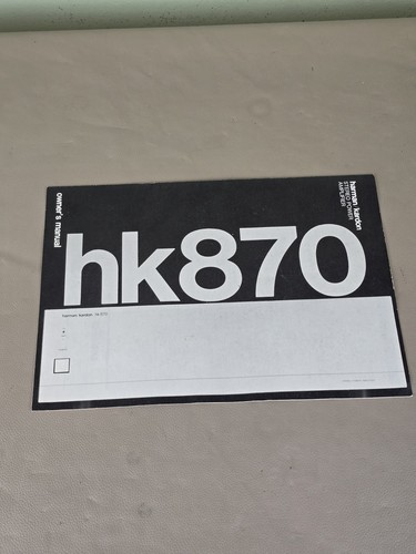 Harman kardon 870 - kardon,