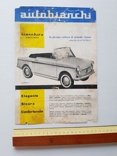 Autobianchi Bianchina Cabriolet 1965 depliant italiano originale