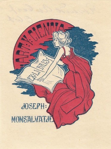 Exlibris bookplate klischee - bookplate,