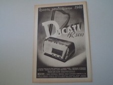 advertising Pubblicità 1946 RADIO DUCATI RR 3410
