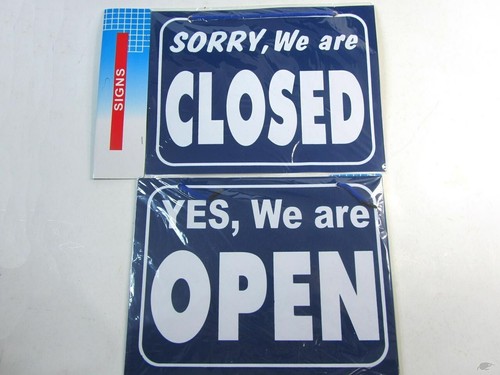 Open closed sign double - /,