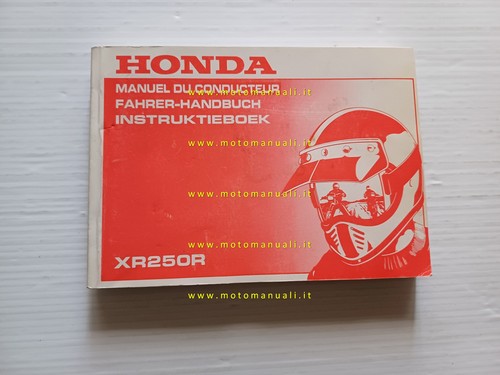 Honda 250 1992 manuale - xr,