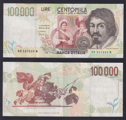 Banconota italia 100000 - 100000, lire