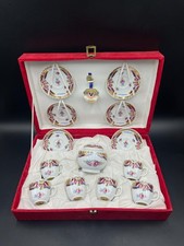 SERVIZIO CAFFé MOKA VISAVI T LIMOGES FIORI ORO 6 pers