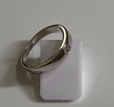 Anello uomo argento MOISSANITE   (no DIAMANTE)  0,3 CT  4,5 mm  misura 20
