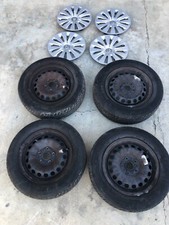 4 CERCHI E RUOTE COMPLETE DI GOMME 60% WOLKSWAGEN GOLF 7 VII 195 65 15 COME FOTO