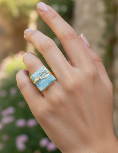 Anello fatto mano con - fatto, a
