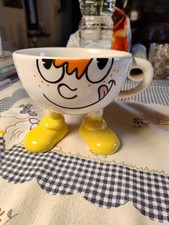 LE TAZZE PAZZE LATTE GIGLIO PIEDI GIALLI CASTELLANA MUG CUP CAFFÈ THÉ VINTAGE