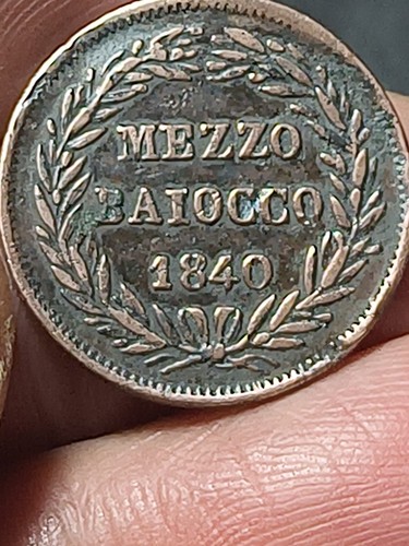 Moneta mezzo baiocco 1840 - moneta,