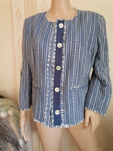 Armani boucle blazer nuovo blu - armani,