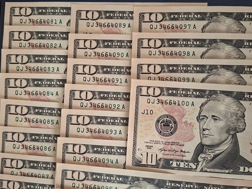 Lotto banconote usa 10 - lotto,