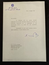 GIULIO ANDREOTTI AUTOGRAFO