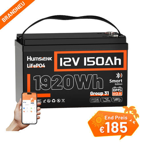 Humsienk lifepo4 12v 150ah - lifepo4,
