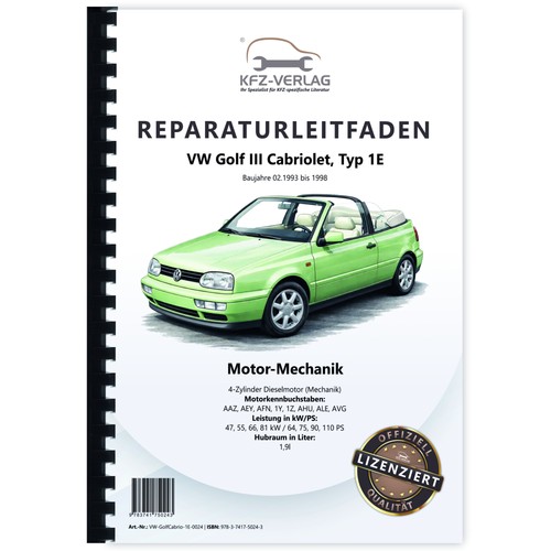 Golf cabrio 1993 - 1e, 1993-1998