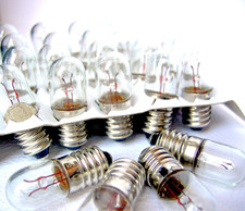 Valvole Radio Lampadine 6 Volt 0,15A 10 pezzi Nuove