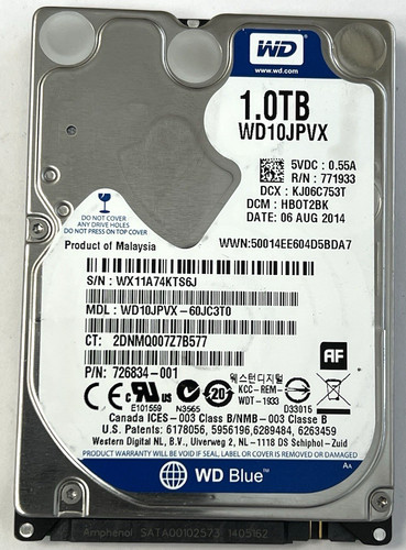 Blue wd10jpvx 60jc3t0 tb - blue, 1