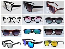 OCCHIALI DA SOLE UOMO DONNA  LENTI A GOCCIA VINTAGE A SPECCHIO VARI COLORE 