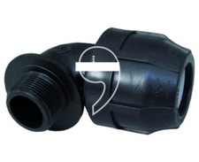 GOMITO POLIETILENE MASCHIO DA 16mm A 110mm NUPI