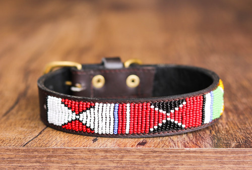 Collare per cani pelle con - collare,