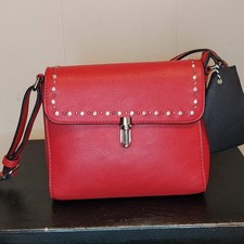 Women red studded shoulder - red,