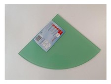 MENSOLA RIPIANO IN VETRO AD ANGOLO CM. 30X30 VERDE AMAZONAS H. MM. 6