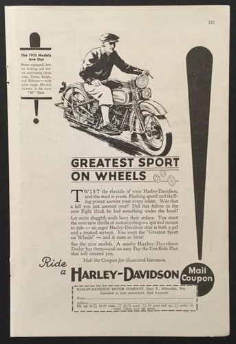Harley davidson 1931 - davidson, più