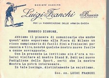 Brescia Luigi Franchi Fabbricazioni Armi da Caccia F. Grande spedita