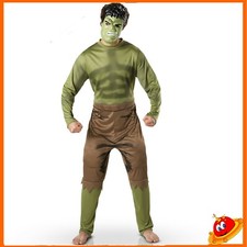 Costume Carnevale Halloween Uomo Hulk gigante verde Tg  48-54