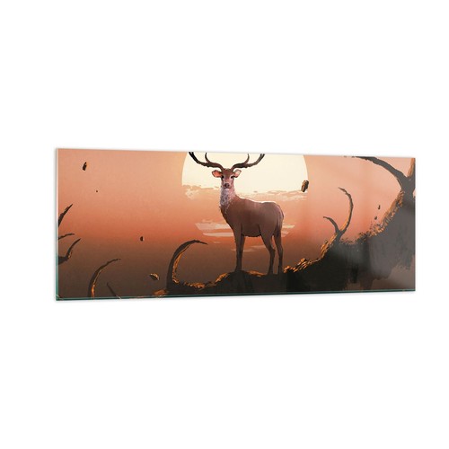 Quadro vetro 140x50cm cervo - quadro,