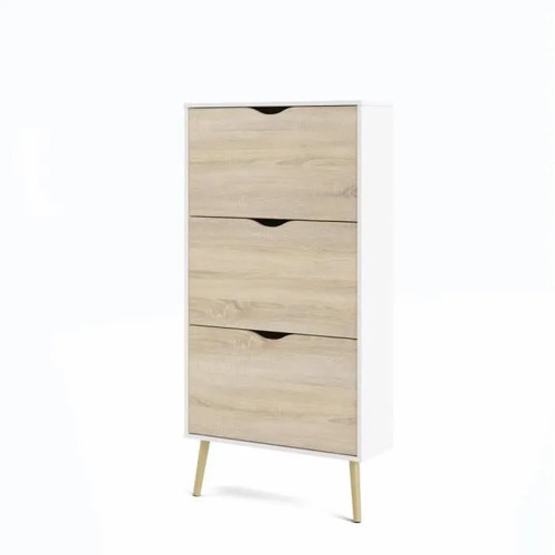Scarpiera bianco rovere - scarpiera,