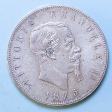 VITTORIO EMANUELE II 5 LIRE