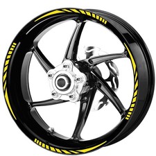 Set Completo Adesivi Strisce Cerchi Ruote Gomme Moto Sport  17 Pollici RT0020