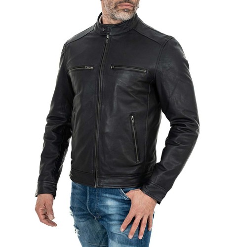Giacca biker vera pelle - giacca,