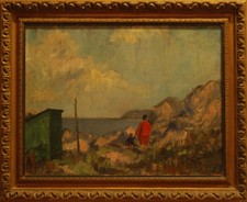 MADRE CON BAMBINO AL MARE -