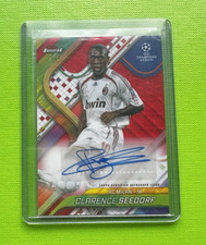 Clarence Seedorf Red Auto /5 Color Match AC Milan Topps Finest UEFA 2024/25